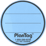 Blue PlanTag Colored Labels - Sheet of 10