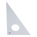 30/60 4" Professional Clear Acrylic Triangle - Straight Edge