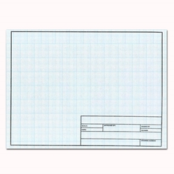 17 x 22 Vellum Sheets 1000HTS-10 - 10x10 Grid with Title Block - 100 Sheets 