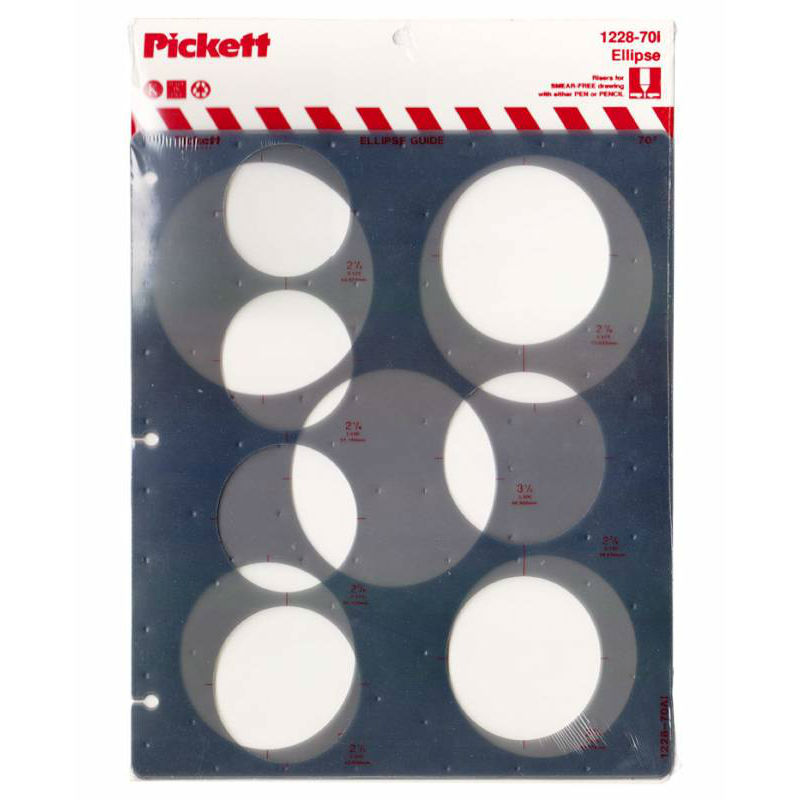 1228-70i : Pickett 70&#176; Ellipse Template