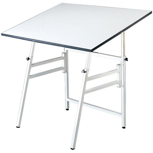 Model X-4-XB : Alvin 24" x 36" Professional Drafting Table, Base Color: White