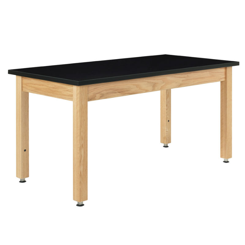Adjustable Oak Leg Table