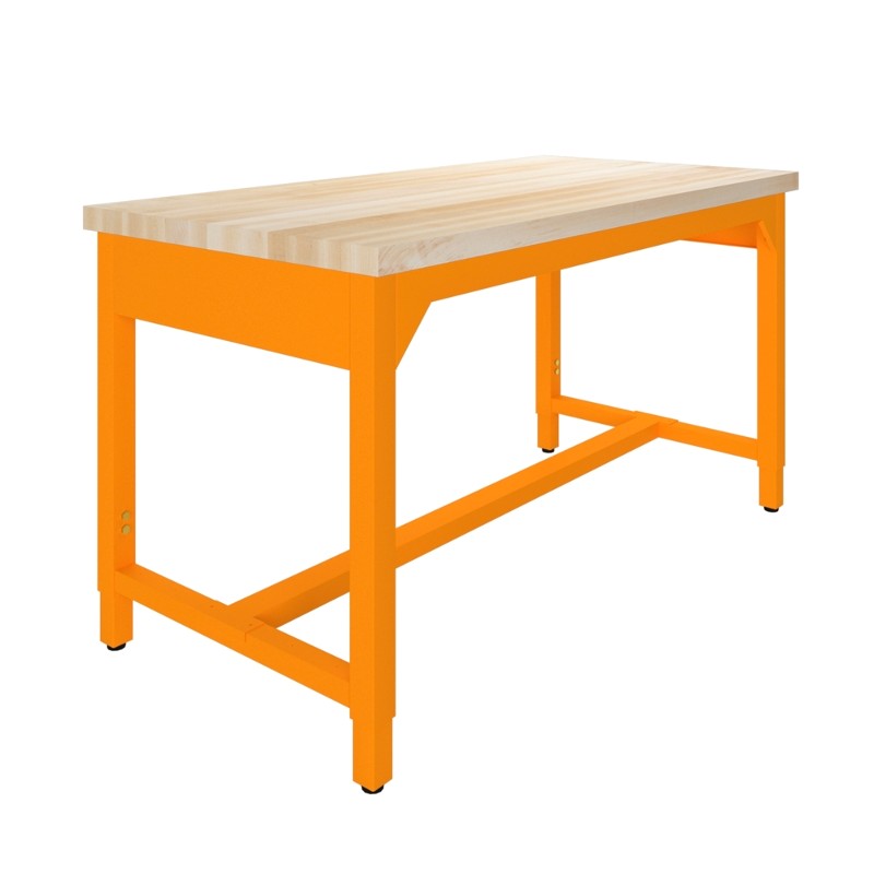 Fab-Lab Adjustable-Height Workbench with Maple Butcher Block 