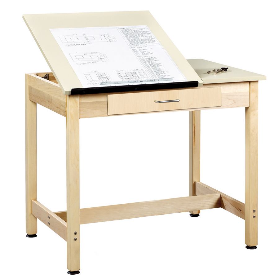 Diversified Woodcrafts 6 Drawer Split Top Drafting Table - DT-63SA