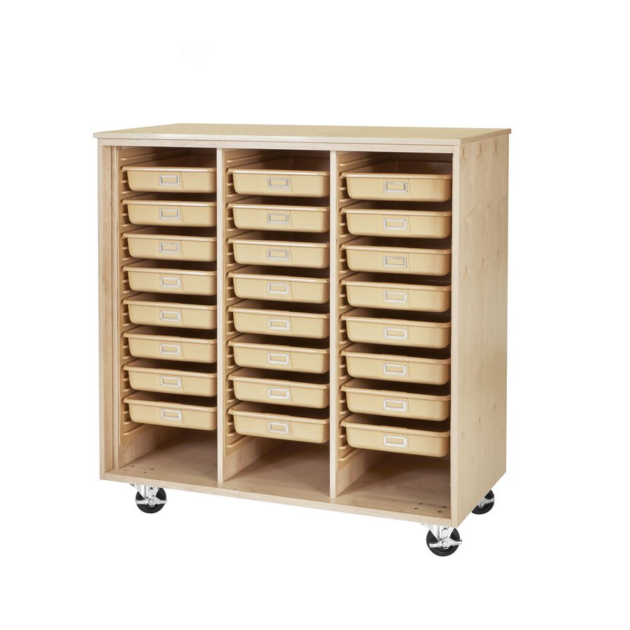 Mobile Tote Tray Supply Cabinet - MTTC-4824M