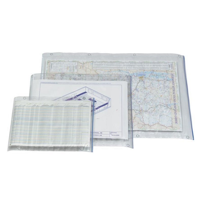 12" x 18" Heavy-Duty Clear Vinyl Envelope Drafting Supplies, Portfolios and Cases, Poster and Print Protection, Alvin Clear Protector Clear Vinyl Covers