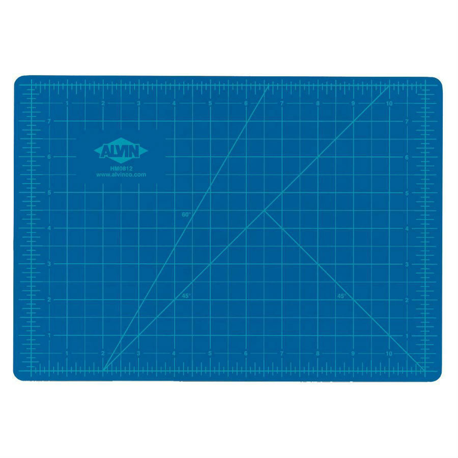 Alvin HM0812 Blue/Gray Self-Healing Hobby Mat, 8 1/2 x 12