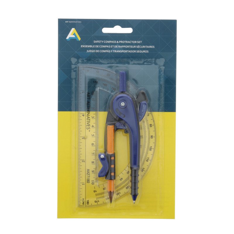 Safety Compass & Protractor Set 