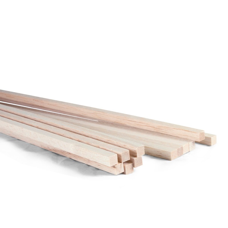 Midwest Products Balsa Wood Strips - 6 Pieces, 1'' x 1'' x 36