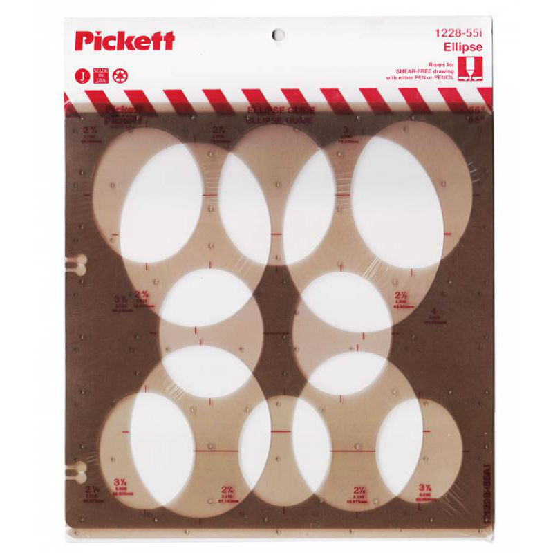 1228-55i : Pickett 55° Ellipse Template
