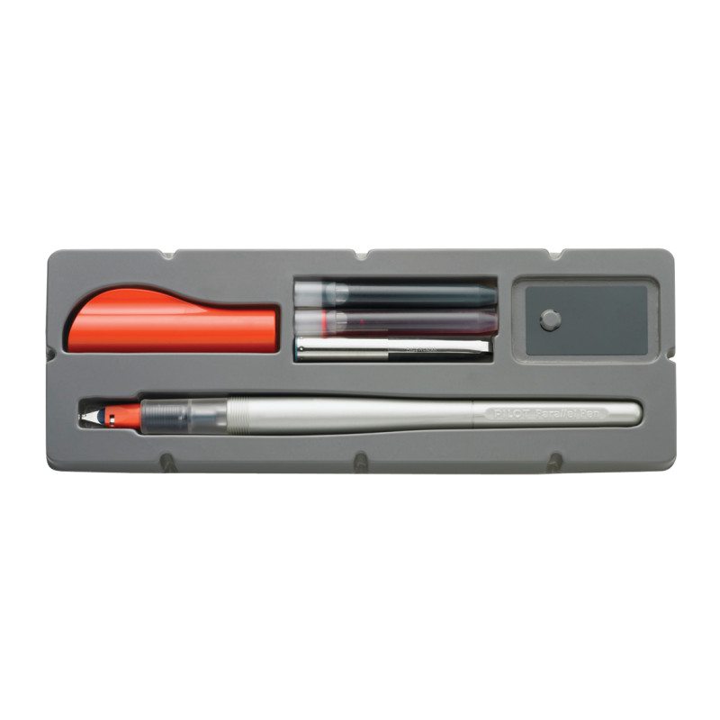 PILOT Parallel Calligraphy Pen Set, 2.4mm, Black and Red Ink Cartridges -  NIB