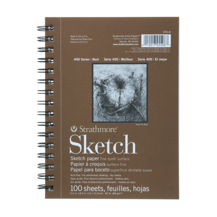 Strathmore Spiral Drawing Paper Pad 9X12-50 Sheets