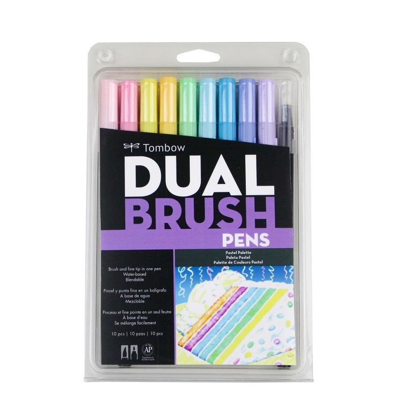 Dual Brush 10-Pen Set - Pastel Colors