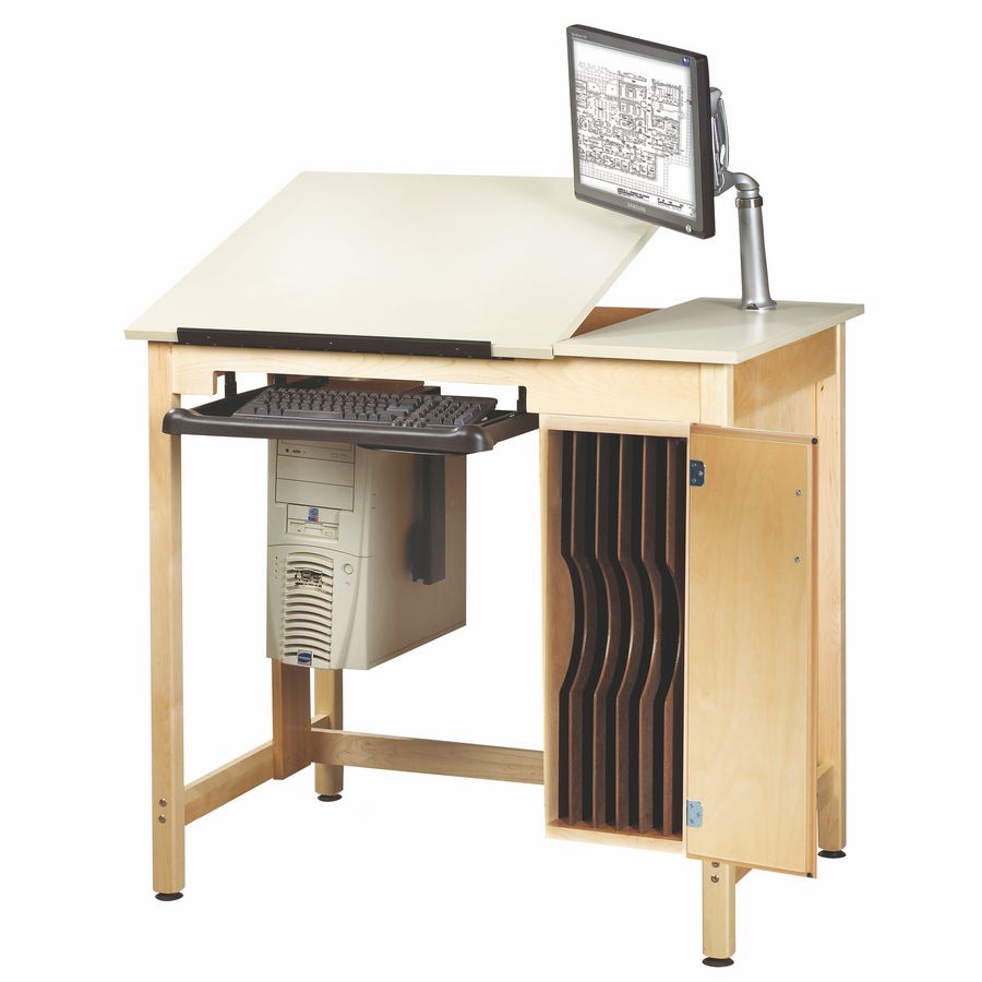 Diversified Woodcrafts 30 X 42 Student Computer Drafting Table