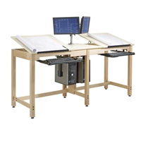 Two-Station CPU Student Drafting Table 