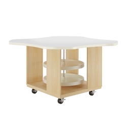 Intermix Mobile Workstation with Lazy Susan 