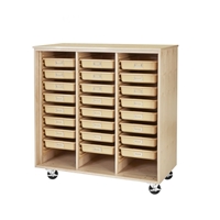 Mobile Tote Tray Supply Cabinet 