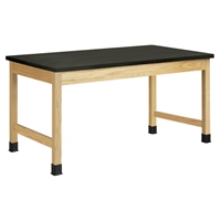 60" x 42" Standing-Height Oak Student Table 