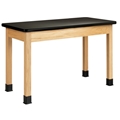 54" x 30" Standing-Height Oak Student Table