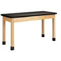54" x 24" Standing-Height Oak Student Table