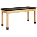 60" x 24" Standing-Height Oak Student Table