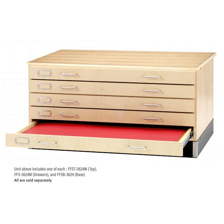 Diversified Woodcrafts Oak Flat File Top FFST-3624K