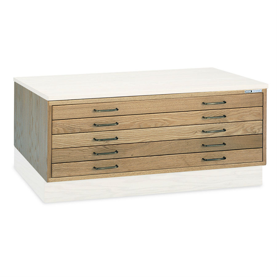 Flat File Stackable 5 Drawer Cabinet Only ( Oak )