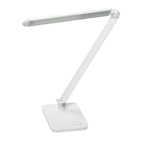 Vamp LED Desk Lamp Lamp with USB; Light with USB; USB lamp; USB light; Lamp; Desktop lamps; Lighting; LED Lighting; White lamp; White esktop lamps; White Lighting; White LED Lighting; 4"W x 17 1/2"D x 15"H Lamp; 4"W x 17 1/2"D x 15"H Desktop lamps; 4"W x 17 1/2"D x 15"H Lighting