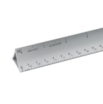 12" Hollow Aluminum L2R Architect Scale (Left to Right) Drafting Supplies, Ruling and Measuring Tools, Triangular Scales, Triangular Architectural Scales
