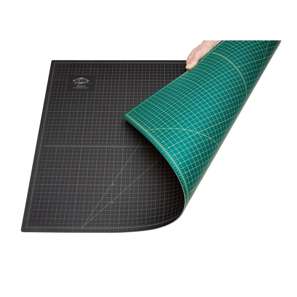Green/Black Double-Sided Sewing ALVIN GBM1824 Series Professional Self-Healing Cutting Mat Gridded Rotary Cutting Board for Crafts Fabric 18 x 24 inches 
