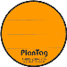 Orange PlanTag Colored Labels - Sheet of 10 - PLTG-LO