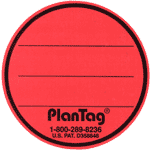 Red PlanTag Colored Labels - Sheet of 10