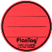 Red PlanTag Colored Labels - Sheet of 10 - PLTG-LR