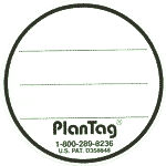 White PlanTag Labels - Sheet of 10