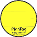 Yellow PlanTag Colored Labels - Sheet of 10 - PLTG-LY