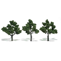 WSTR1572 : Woodland Scenics 3-5" Green Deciduous Trees - 14-Pack