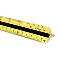 12" Boxwood-Color Triangular Engineer Scale 