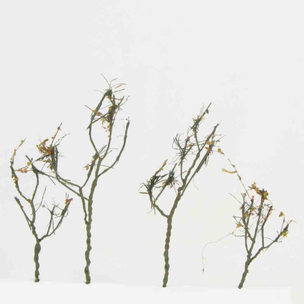 WS00312 : Wee Scapes Dry Leaf Trees 1.5" x 3" 24-Pack