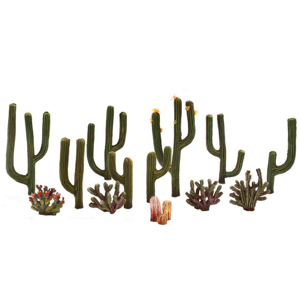 TR3600 : Woodland Scenics Cactus Plants 1/2"- 2-1/2" 13-Pack