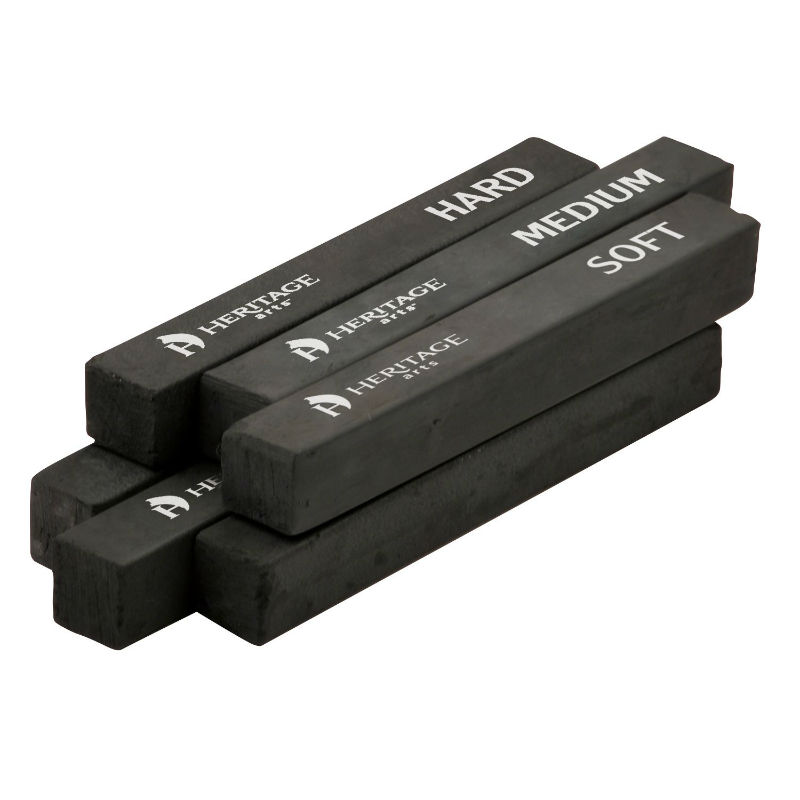 Compressed Charcoal Sticks 4/Pkg Black - 2B, 4B & 6B 044974957045
