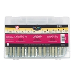 59-Piece Artist Gift Set Art Supplies, Art Markers, Drawing and Sketching Markers, Pigma Micron Fine Line Design Pens