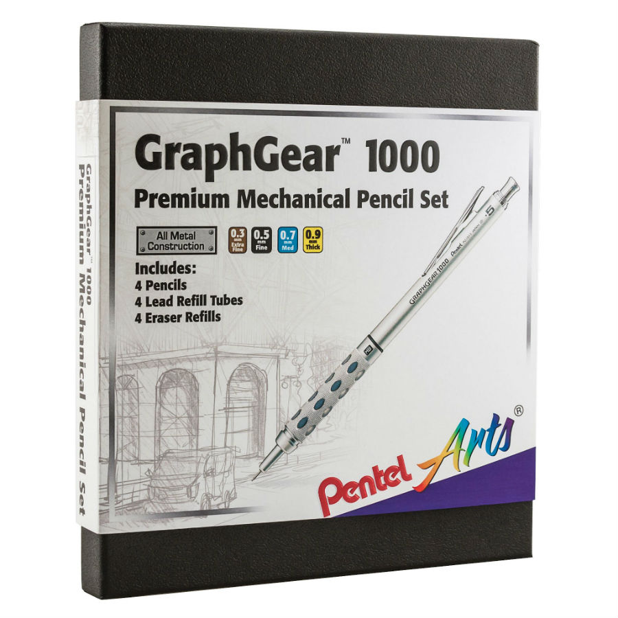 Pentel GraphGear 1000 Drafting Pencil, .5mm, Gray 