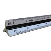 30cm High Impact Plastic Metric Triangular Scale Drafting Supplies, Ruling and Measuring Tools, Triangular Scales, Triangular Metric Scales