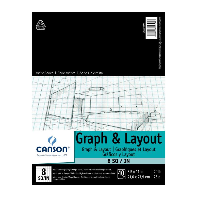 Canson 8x8 Graph & Layout Bond