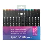 SBASIC12AD : Chartpak Spectra AD Marker - 12 Pc Basic Set