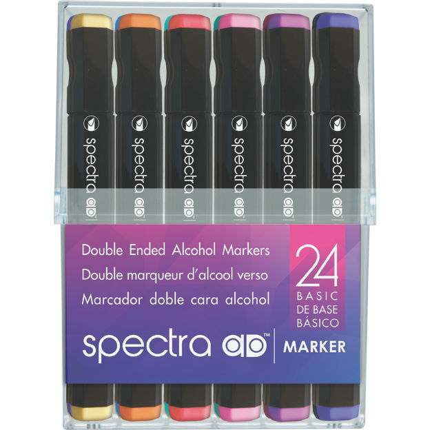 SBASIC24AD : Chartpak Spectra AD Marker - 24 Pc Basic Set