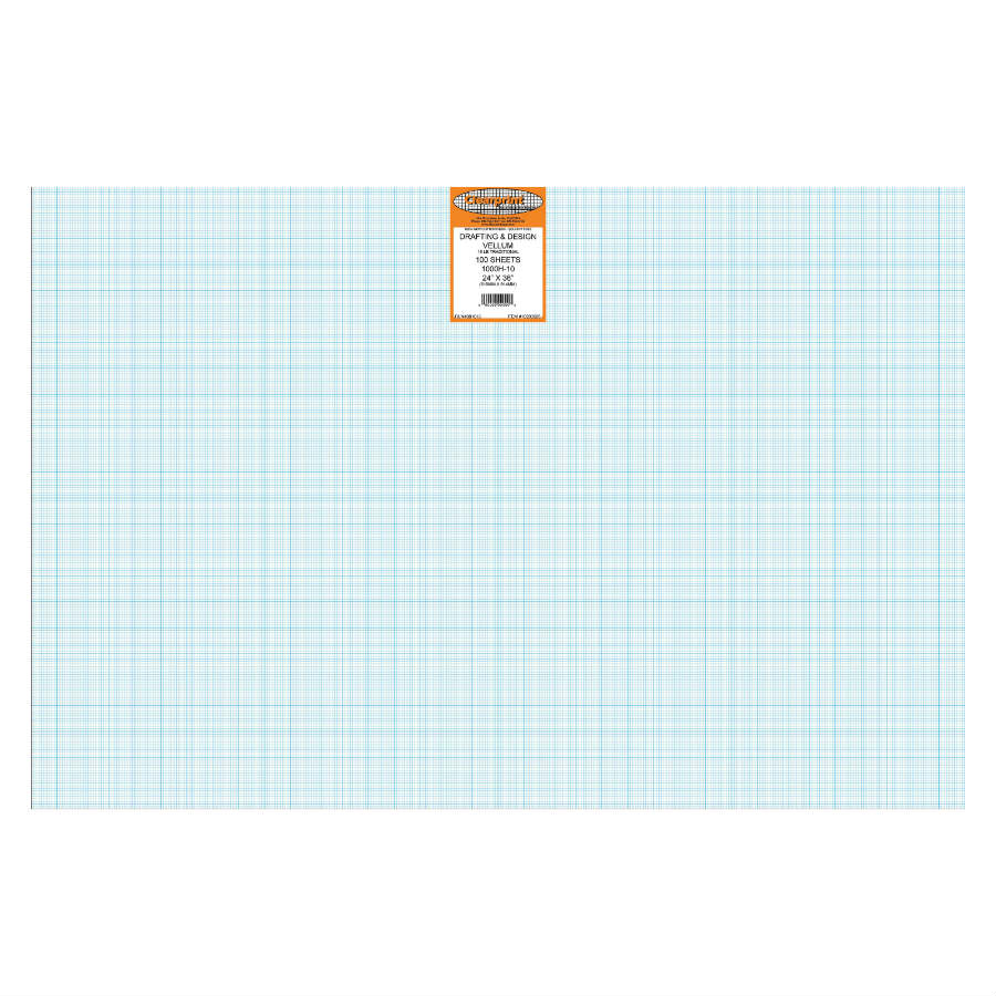 Clearprint 30 x 42 Vellum Sheets 1000H-10 - 10x10 #1020-3536