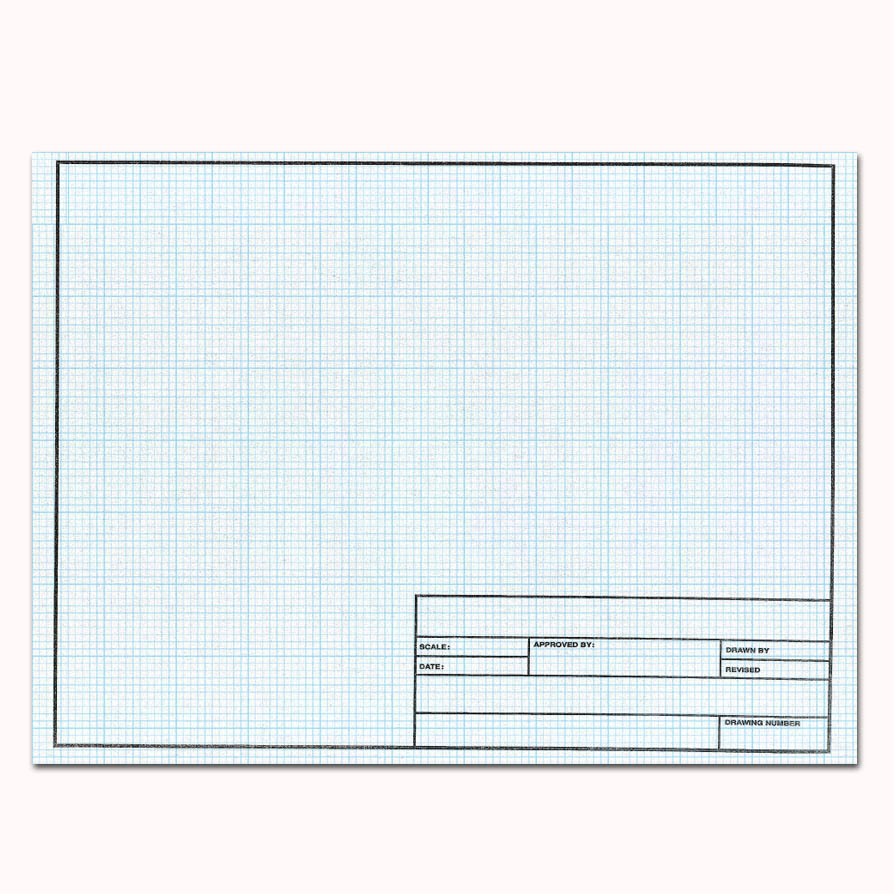 1000H Clearprint 16 lb. Vellum Sheet - Architect Title Block - 24