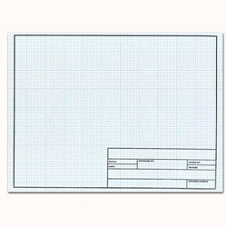 11 x 17 Vellum Sheets 1000HTS-8 - 8x8 Grid with Title Block 