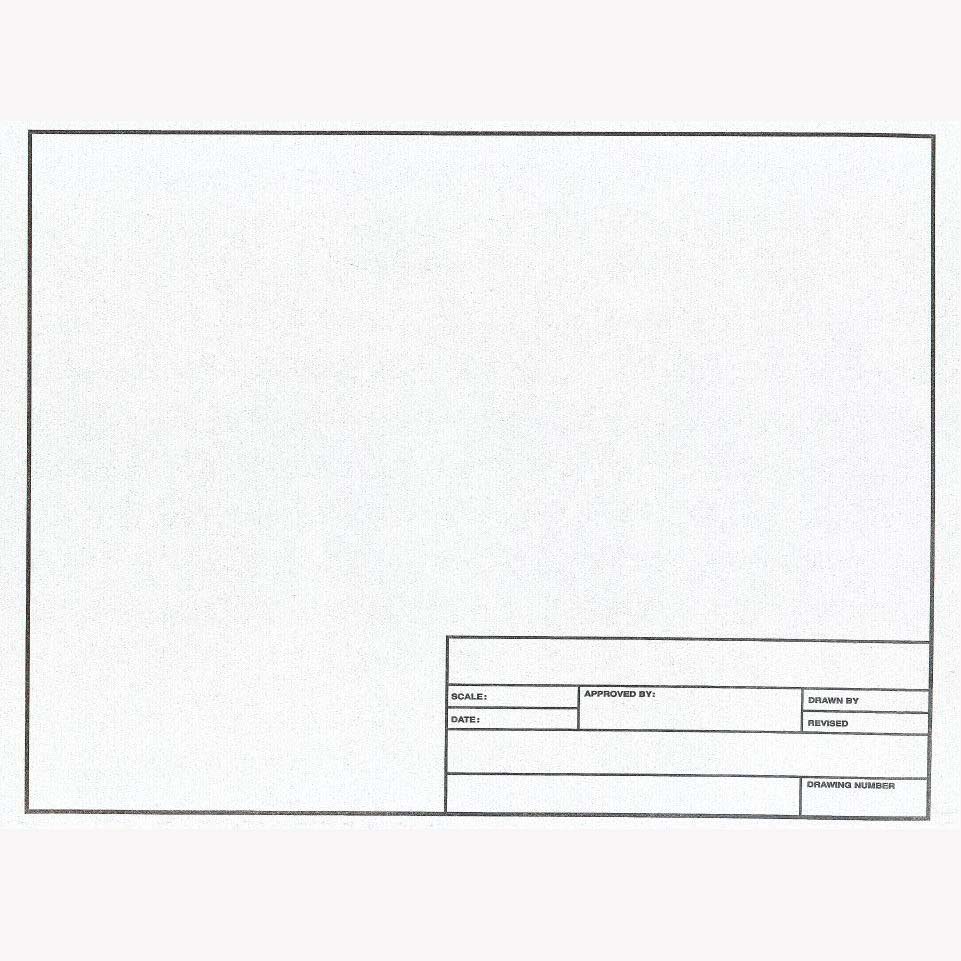 Clearprint 8.5 x 11 Unprinted Vellum Title Block/Border 100-sheet-pack